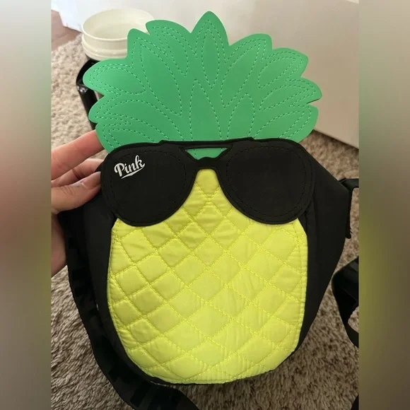 Lot of 2 Items: PINK Nation Black Travel Tumbler & PINK Pineapple Cooler Bag - Picture 10 of 10